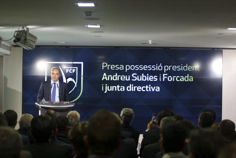 Andreu Subies, en la presa de possessió del seu segon mandat.