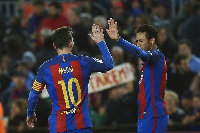 Messi i Neymar celebren un gol davant el Celta.