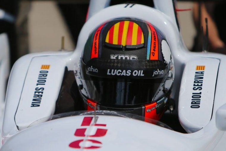 Oriol Servià, en una cursa d'Indycar.