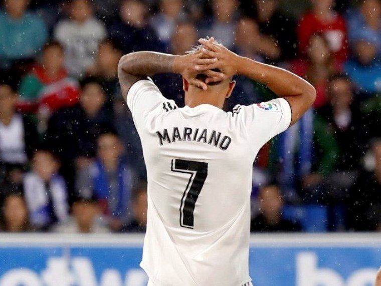 Mariano, durant el partit entre l'Alabès i el Reial Madrid.