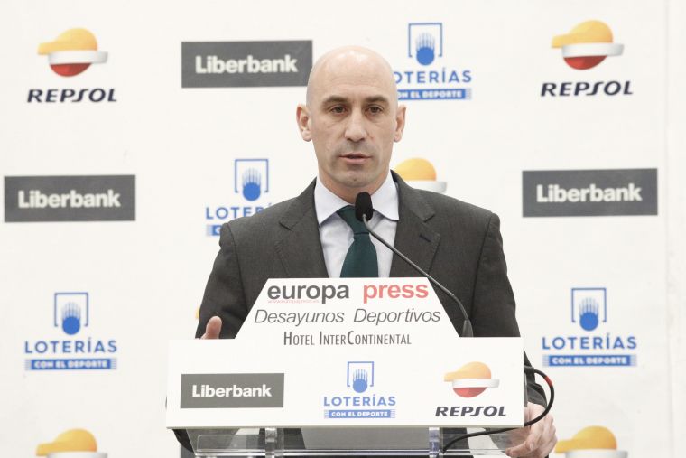 Luis Rubiales, durant els 'Desayunos Deportivos' d'Europa Press.