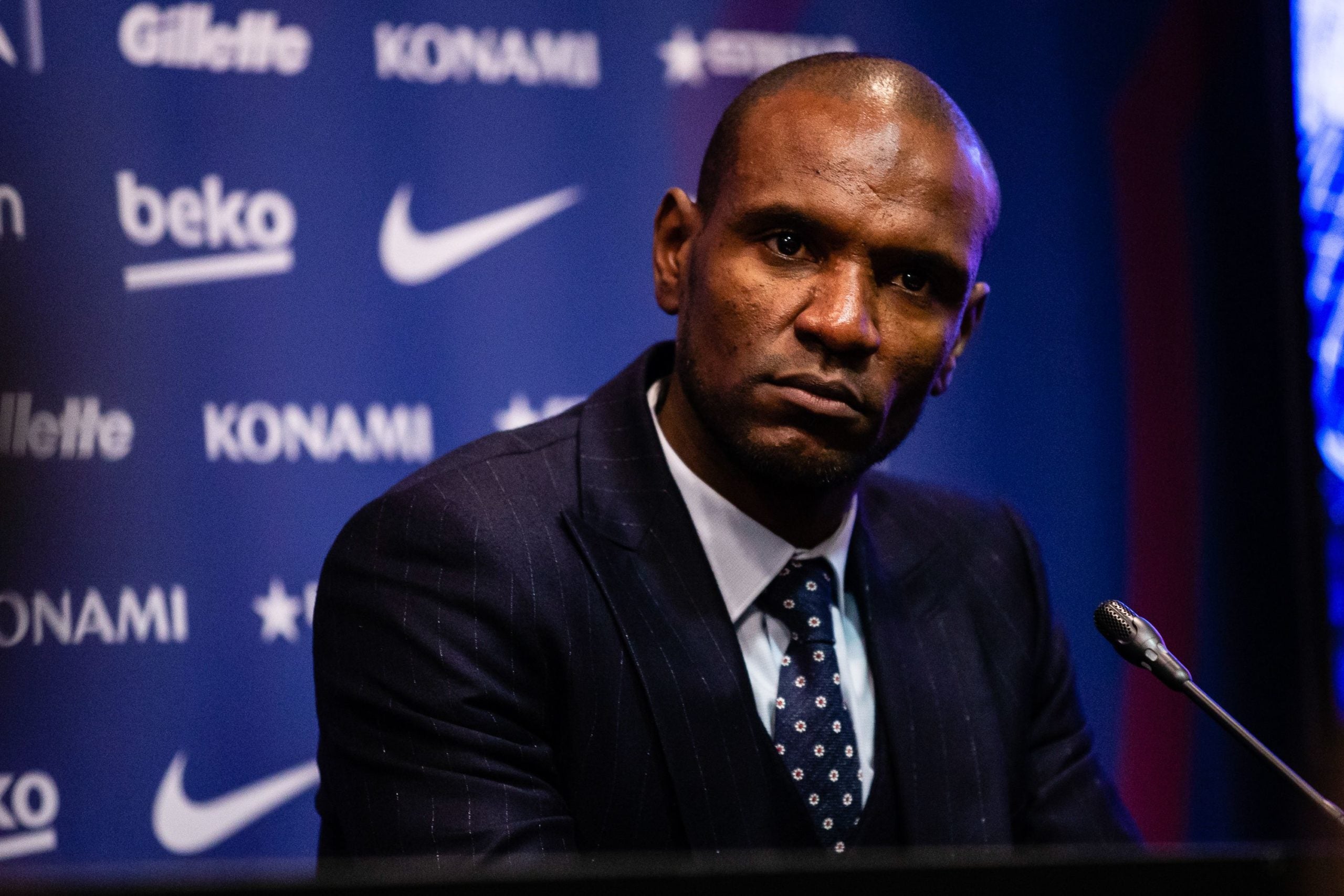 Abidal, durant una roda de premsa | Europa Press
