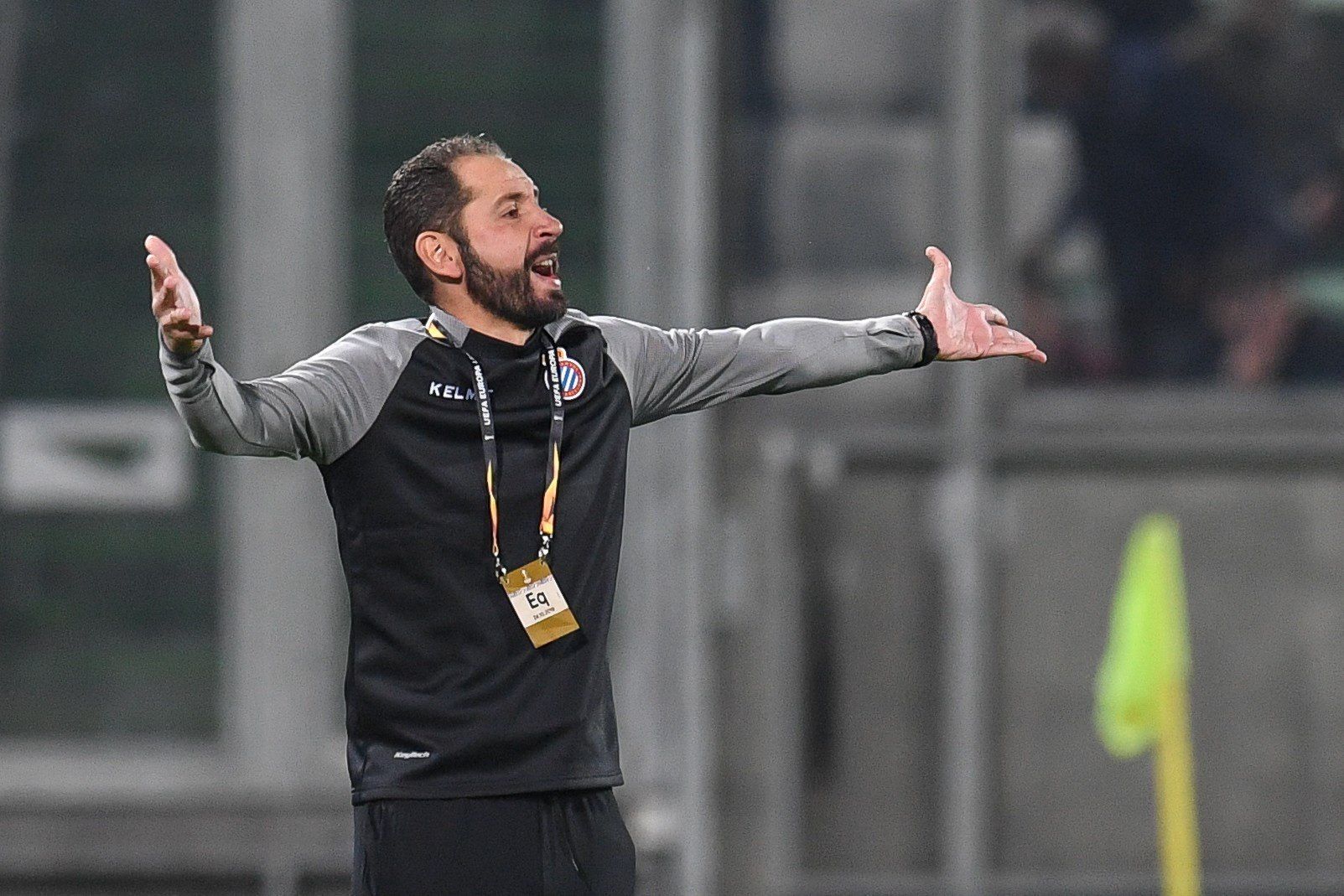 Machín, en acció durant el duel europeu davant el Ludogorets. | EFE.