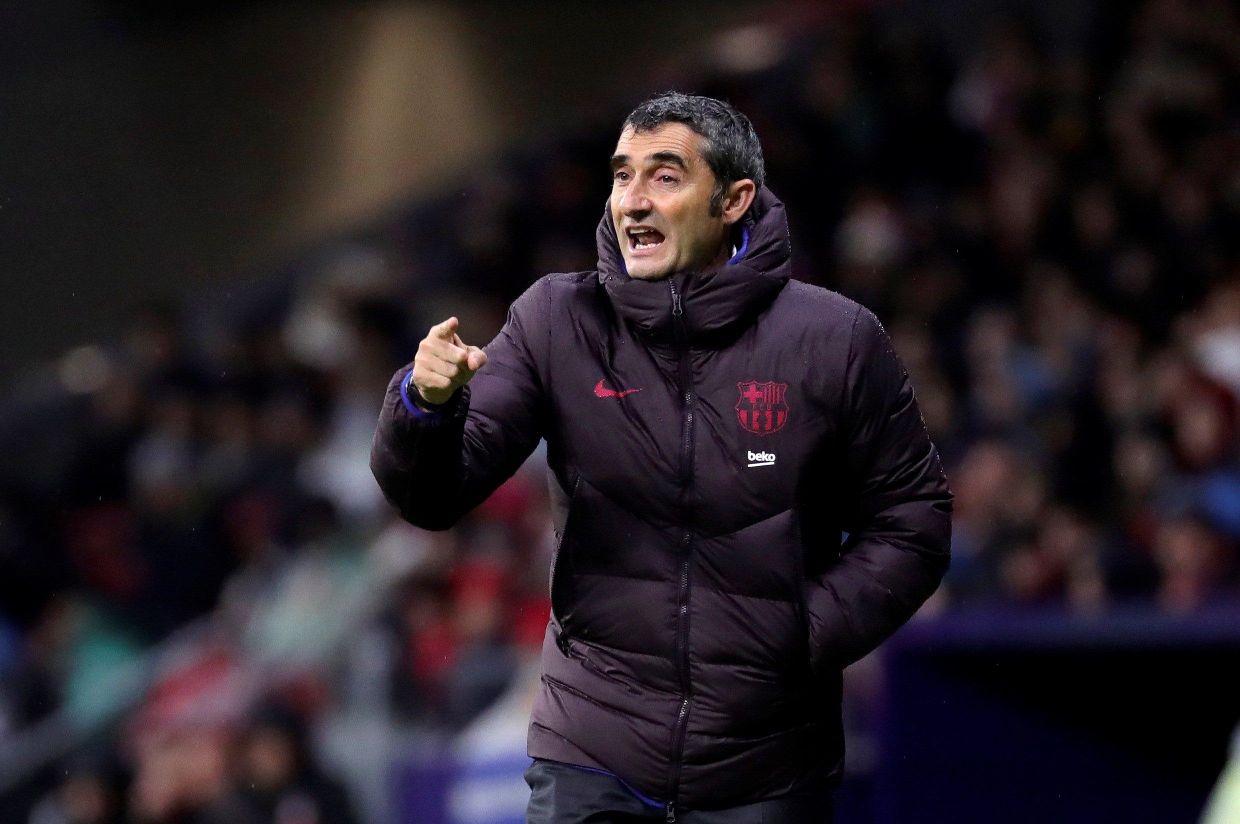 Valverde, durant el partit al Wanda | EFE