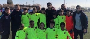 Ale&ntilde;&aacute; ha presenciat el partit de l'alev&iacute; A del Bar&ccedil;a