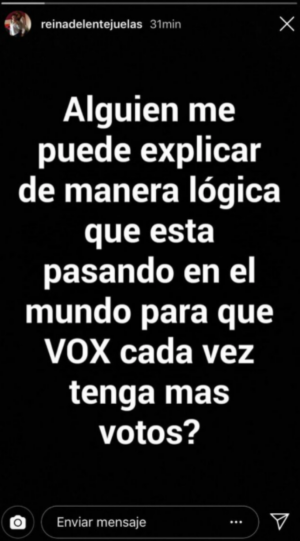 Comentari de la neboda de la reina Letícia en contra de VOX