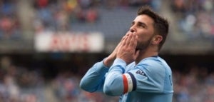 David Villa, durant un partit amb el New York City.