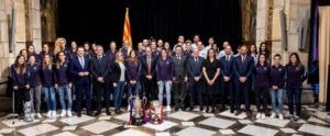 El Barça femení, rebut al Palau de la Generalitat per primera vegada en la història.