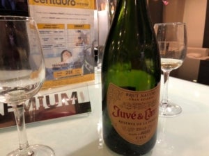 El cava de celebració de Vox a la seu electoral de Sevilla a l'Hotel Ayre