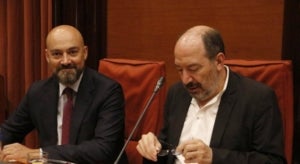 El director de TV3, Vicent Sanchis, i el director de Catalunya Ràdio, Saül Gordillo