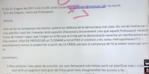 El mail brandat per la fiscalia