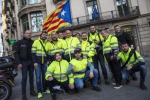 Els drets socials i el judici als presos omplen el passeig de Gr&agrave;cia
