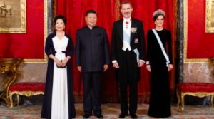 Els Reis durant el sopar de gala en honor dels presidents xinesos