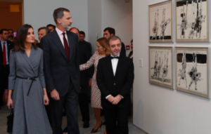 Els reis Felip i Letícia a una exposició sobre la Transició