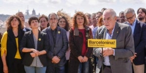 Ernest Maragall en la presentaci&oacute; de la llista electoral