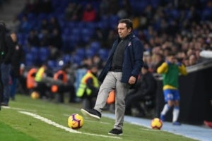 Eusebio Sacristán, durant el derbi català del passat diumenge contra l'Espanyol.