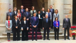 Foto dels ministres abans de reunir-se a la Llotja de Mar