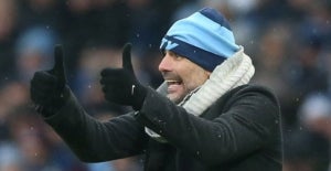 Guardiola, durant un partit del Manchester City.