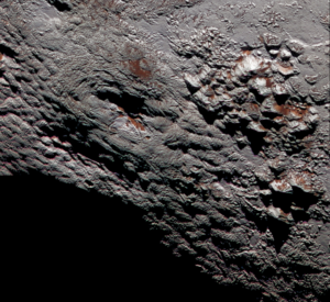 Imatge de la superfície de Plutó obtinguda per la sonda New Horizons el 2015