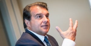 Joan Laporta, durant l'entrevista amb 'El M&oacute;n'.