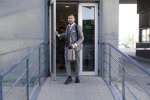 Jordi Alba, durant un viatge del Barça.