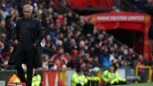 José Mourinho, durant un partit del Manchester United.