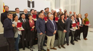 La foto de fam&iacute;lia dels premis Cartav&iacute; 2018