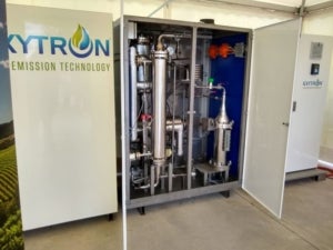 La metanitzadora en fase de proves en qu&egrave; Extron i Torres estan col&middot;laborant