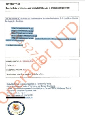 La petici&oacute; d'informaci&oacute; al CITCO