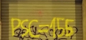 La pintada que ha denunciat l'alcaldable socialista