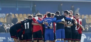 La plantilla del Reus, abans d'un partit