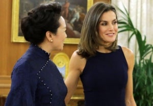 La reina Letícia i la primera dama xinesa