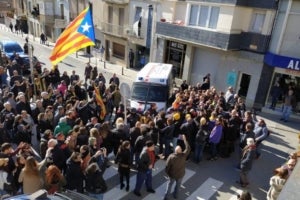 L'enfrontament entre antifeixistes i Cs a Torroella de Mongr&iacute;