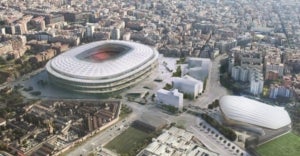 L'Espai Barça, en una vista aèria.