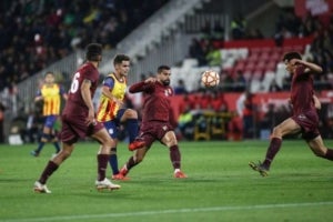 Melendo, durant el partit contra Vene&ccedil;uela