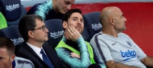 Messi, a la banqueta.