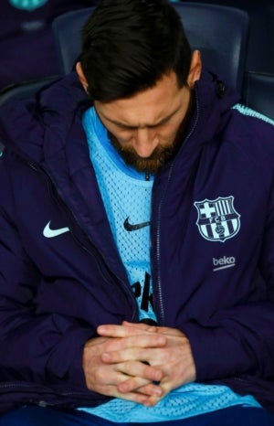 Messi, durant l'anada de les semifinals de la Copa del Rei entre Barça i Madrid.