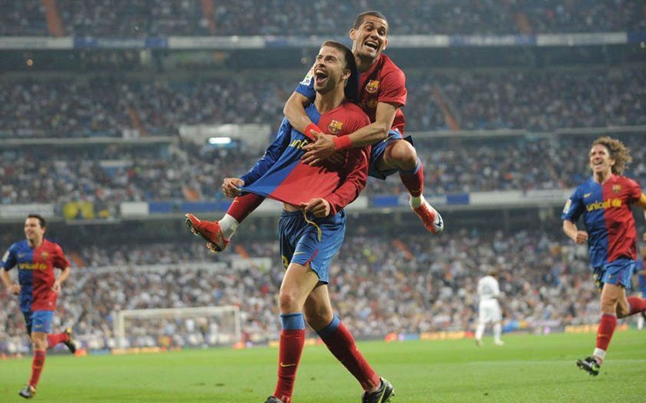 Piqué celebra el seu gol contra el Madrid | FC Barcelona