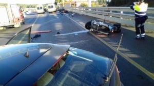 Pla general del lloc de l'accident a Vilademuls