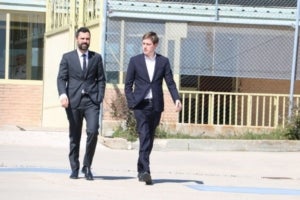 president del Parlament, Roger Torrent, a la sortida de Soto del Real