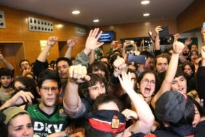 Protesta al Conservatori del Liceu