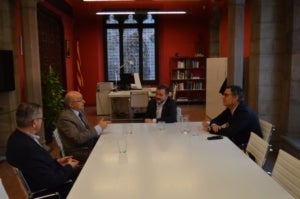 Reunió del conseller Alfred Bosch amb el director de l'Oficina d'Antifrau de Catalunya, Miguel Ángel Gimeno