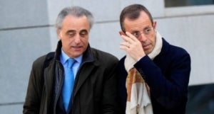 Sandro Rosell i Pau Molins, el seu advocat, a l'Audi&egrave;ncia Nacional.