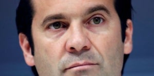 Solari, en la roda de premsa pr&egrave;via al Madrid-Bar&ccedil;a de Copa.