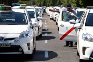Taxistes de Madrid en vaga