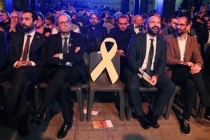 Torra, Torrent, Marcel Mauri i l'alcalde de SabadellMaties Serracant, a la nit de Santa Llúcia