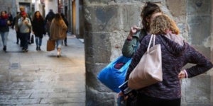 Un carrer de Ciutat Vella, districte barceloní