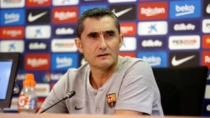 Valverde, durant la roda de premsa prèvia al Barça-Sevilla
