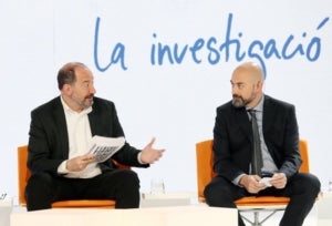 Vicent Sanchis, director de TV3, i Saül Gordillo, director de Catalunya Ràdio i de Mitjans Digital de la CCMA