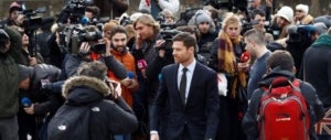 Xabi Alonso, instants abans d'entrar a l'Audiència Provincial de Madrid
